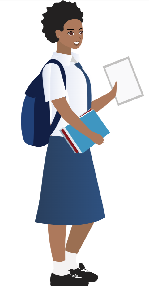 Learner preparing a written response